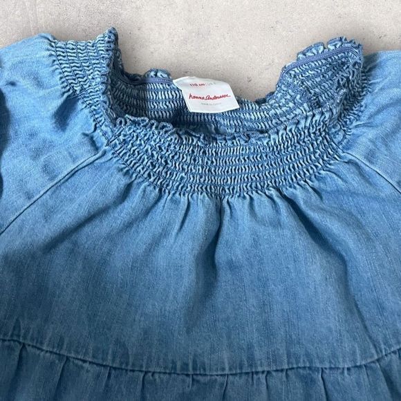 Hanna Andersson Light Blue Chambray Swing Shirt, Size 5 - Picture 6 of 11